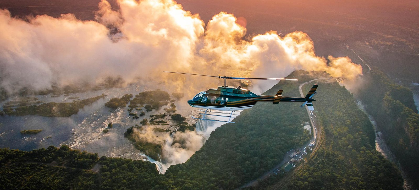 Helicopter Flight Over Victoria Falls