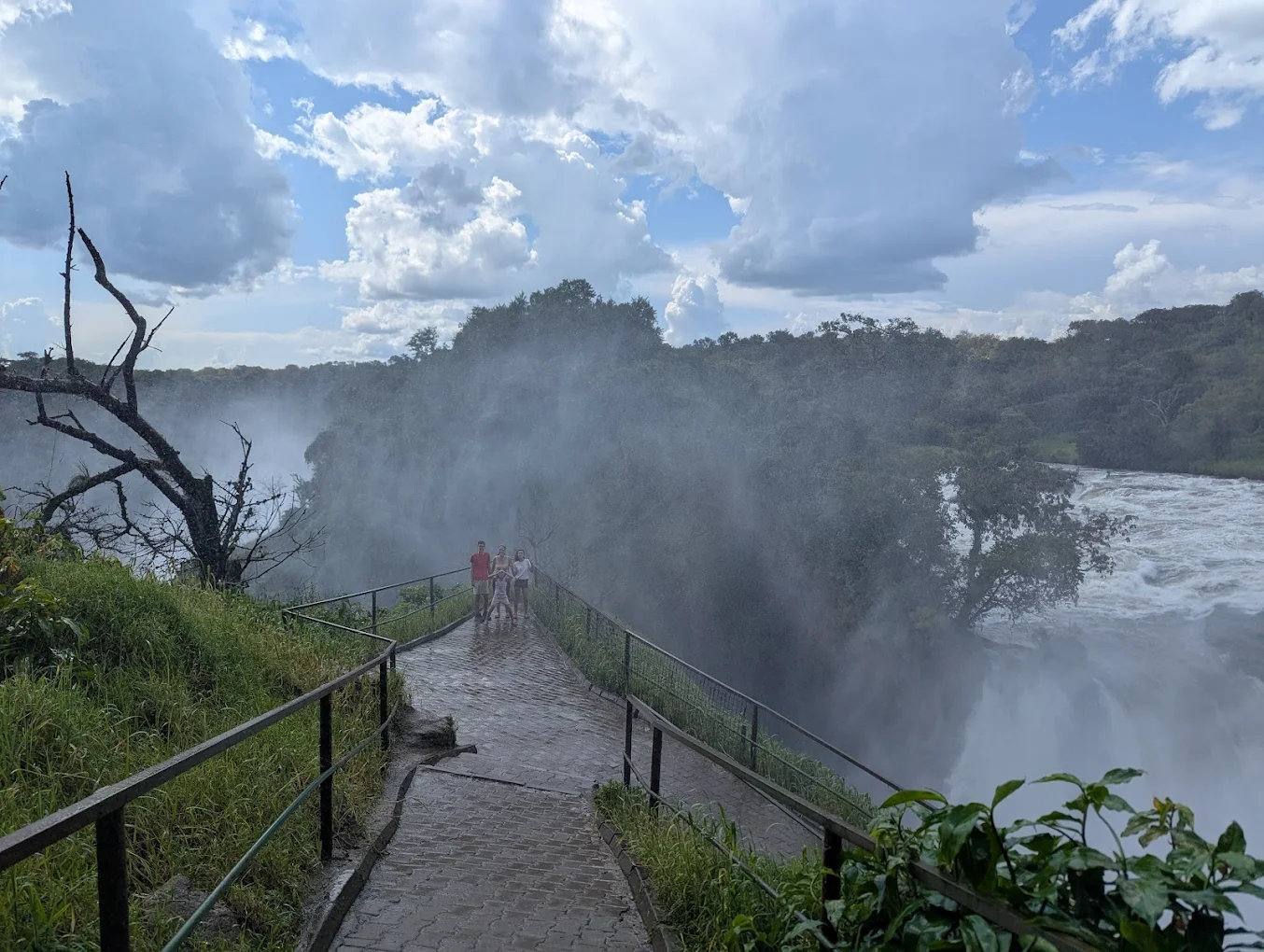 Top view of the falls from helicopter or lookout point