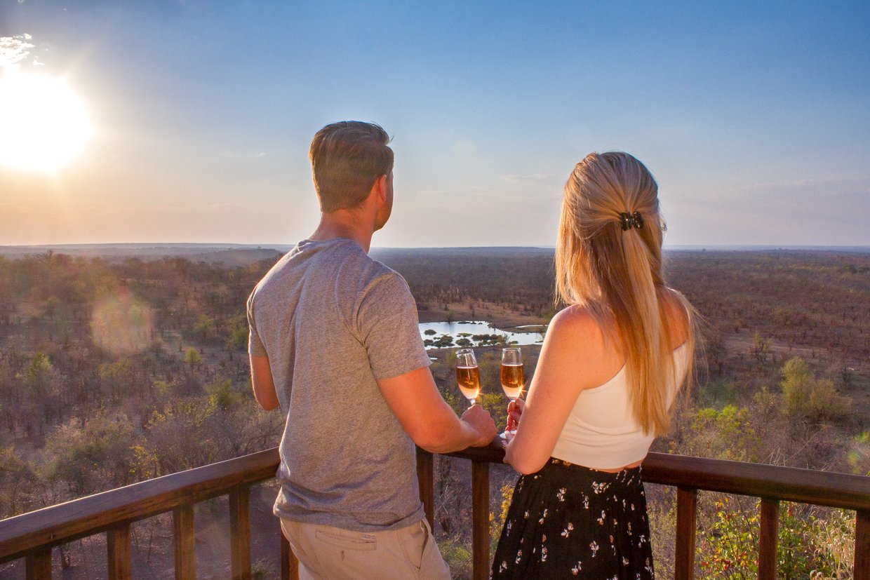 Couple Enjoying Victoria Falls Safari